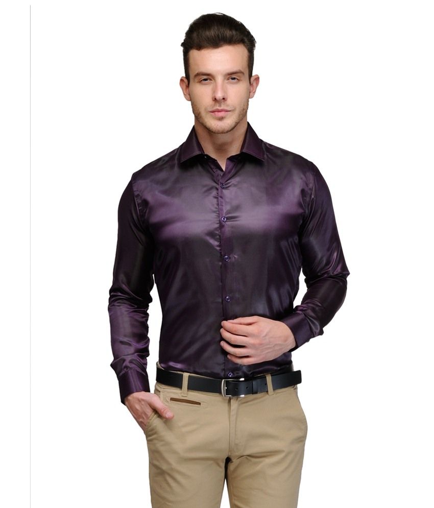 purple party wear shirt