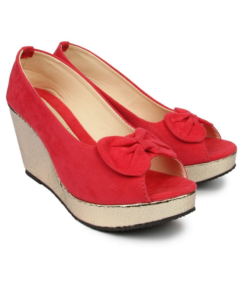 red platform heels cheap