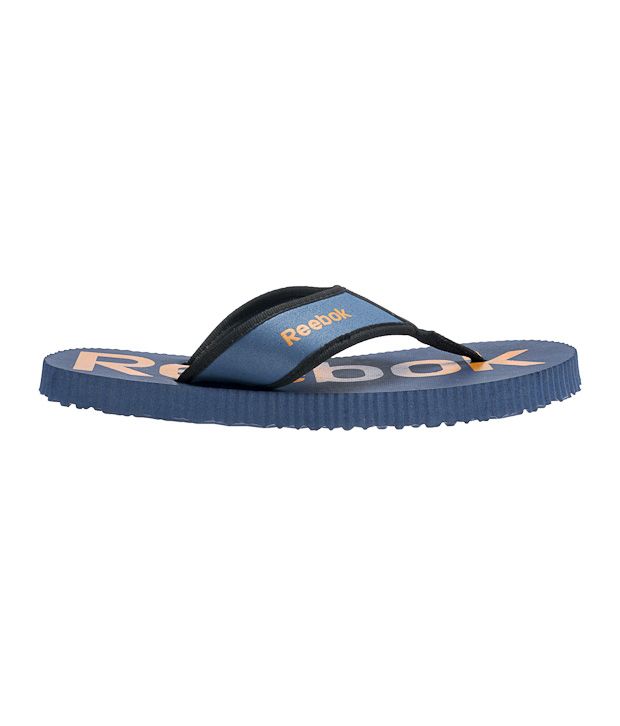 reebok slippers blue