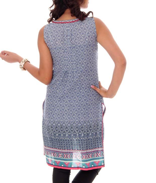 dark blue kurta for ladies