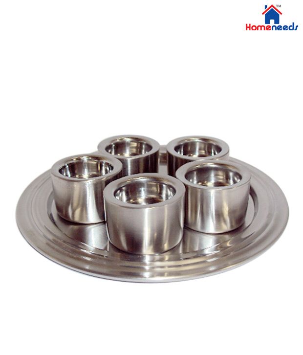 Home Needs home needs stainless steel t-light thali: buy home needs stainless Home Needs home needs stainless steel t-light thali: buy home needs stainless