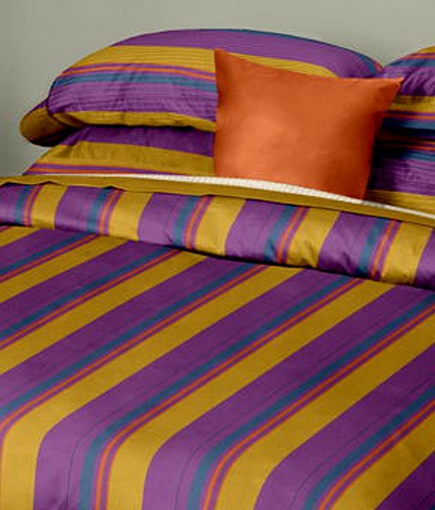 H&A Classy Striped Double Bed Sheet Buy H&A Classy Striped Double Bed