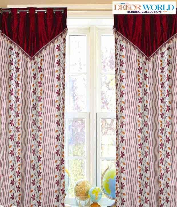 Dekor World Fancy White Maroon Lace Curtain Floral White Red Buy Dekor World Fancy White Maroon Lace Curtain Floral White Red Online At Low Price Snapdeal Discount lace curtains & panels many kitchen curtains, tiers, swags and valances. snapdeal