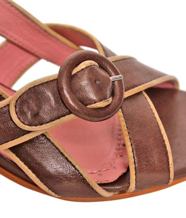 dark brown heel sandals