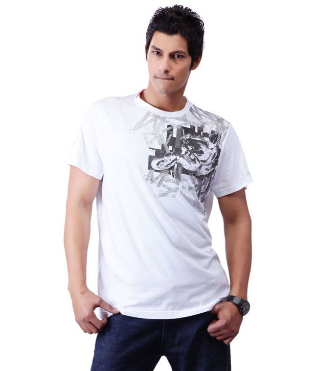 puma white collar tshirt
