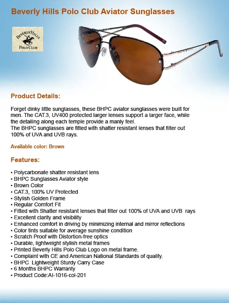 Beverly Hills Polo Club | Full-Rim Round Sunglasses | BHPC.COM