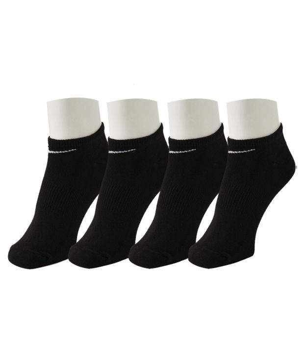 Nike Black Ankle Socks - 4 Pair Pack - Buy Nike Black Ankle Socks - 4 ...