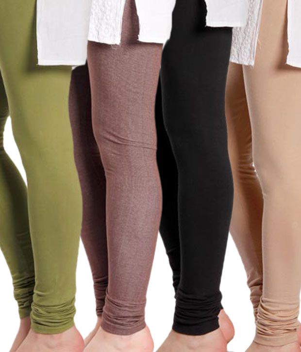 Softwear Amazing Cotton Lycra Leggings Combo of 4 Price in India Buy