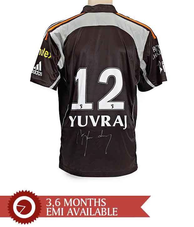 Collectabillia Yuvi Autographed Black Pwi Jersey: Buy Online at Best ...
