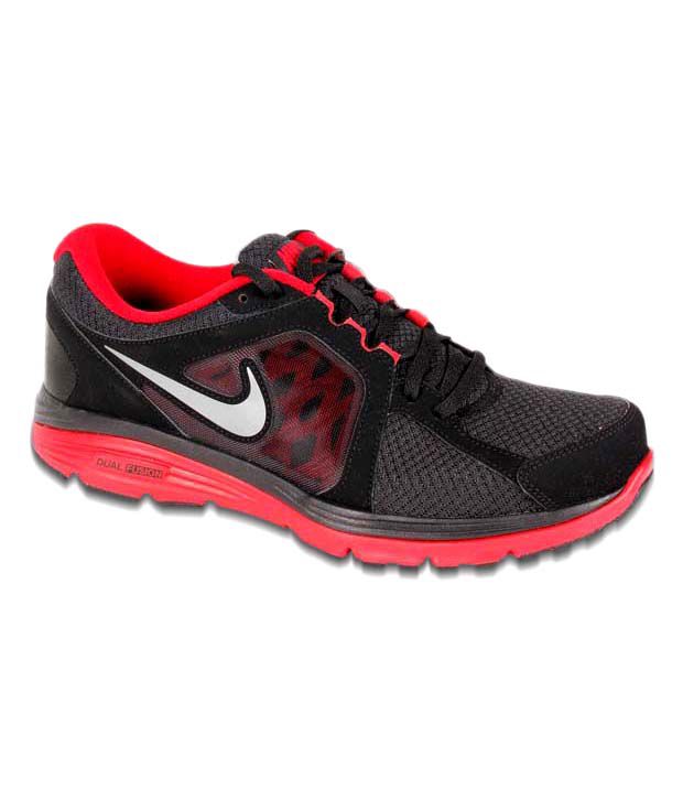 nike dual fusion red and black