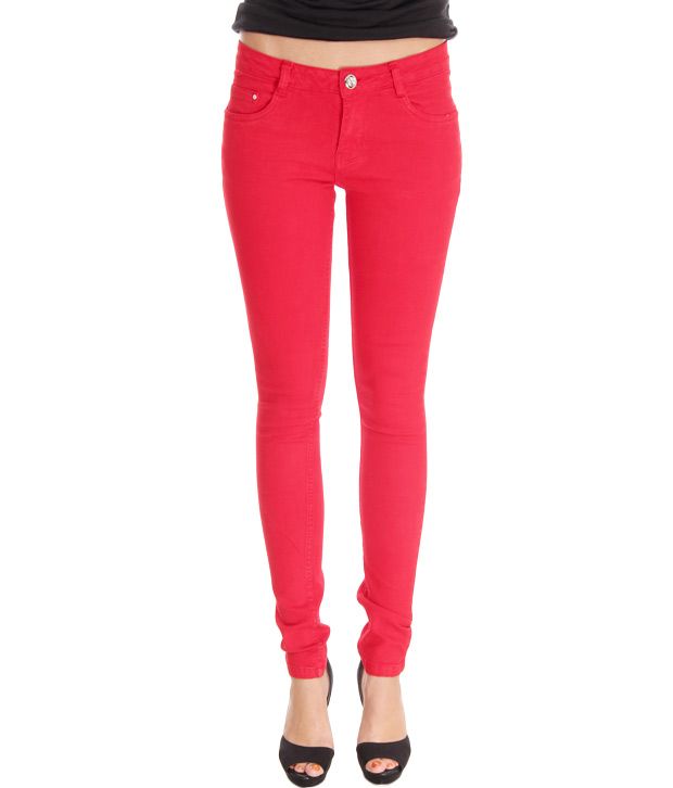 red jeggings old navy
