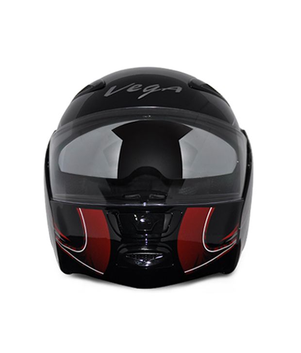 Vega Helmet Boolean Graphic (Black Base with Red Graphics) Buy Vega
