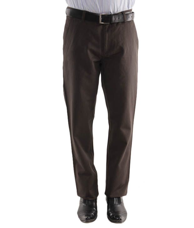 Jogur Classy Brown Men's Trousers - Buy Jogur Classy Brown Men's ...