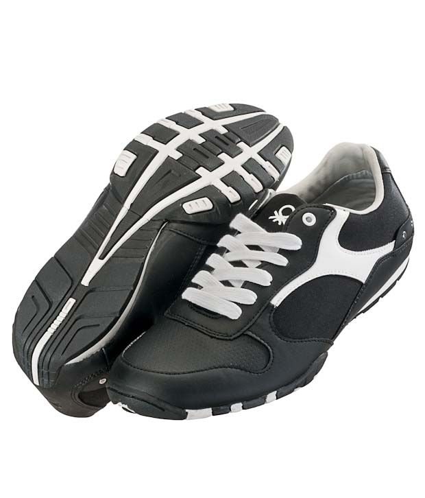 United Colors of Benetton Black & White Casual Shoes - Buy ...