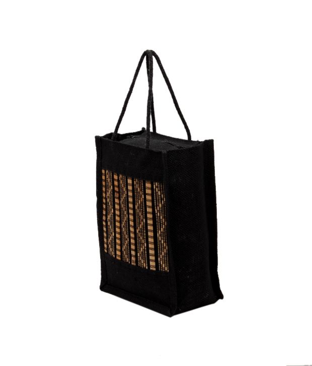H.S. Jute Craft Combo Set Of Trendy Tote Bag, Lunch Bag & Water Bottle