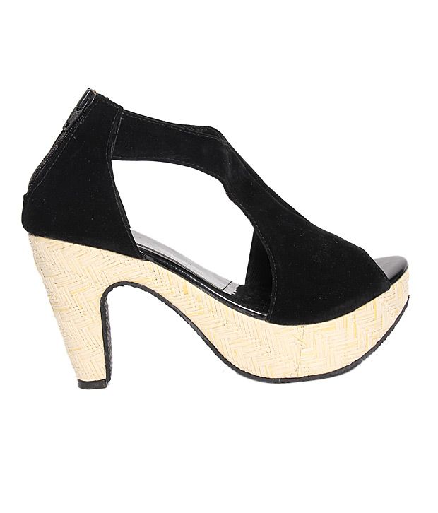 black butterfly high heels