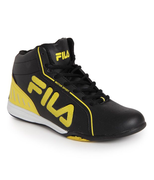 Buy Fila Isonzo Black & Yellow Motorsport Shoes for Men | Snapdeal.com
