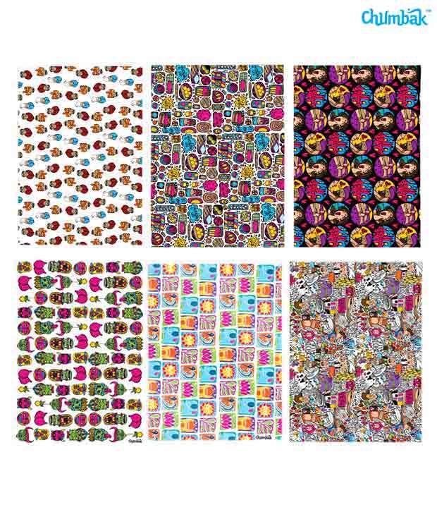 Chumbak Wrapping Paper Set 6 Designs Buy Online At Best Price In India Snapdeal Also each pattern i tried a different style.chumbak is a brand that makes fun, colorful, lively products from. chumbak wrapping paper set 6 designs