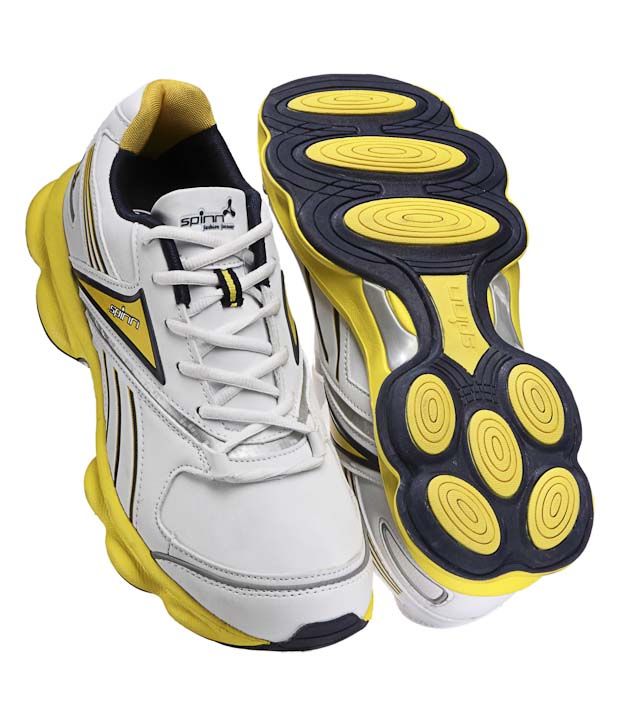 Spinn Texan White & Yellow Cross Training Shoes Buy Spinn Texan White & Yellow Cross Training Shoes Buy