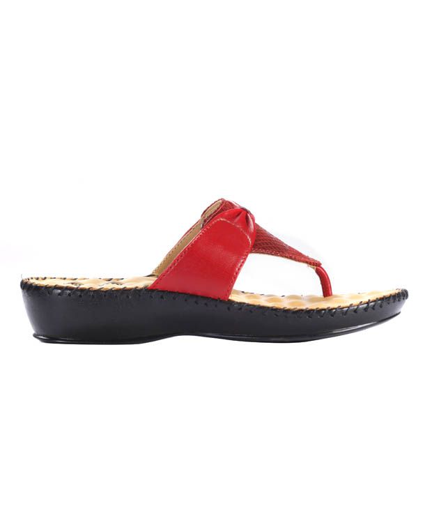 Liberty Textured Leather Red Doctor Sole Sandals Price in India- Buy ...