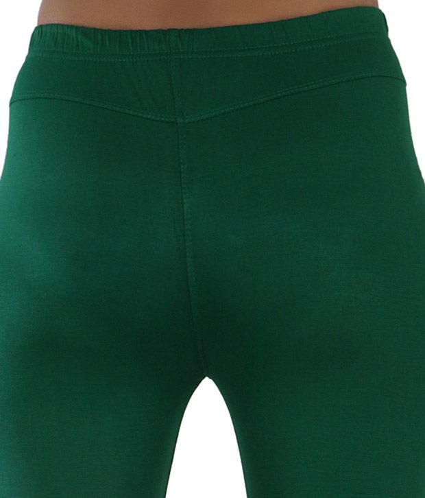 C For Women Beautiful Bottle Green 3/4th Tights Price in India Buy C