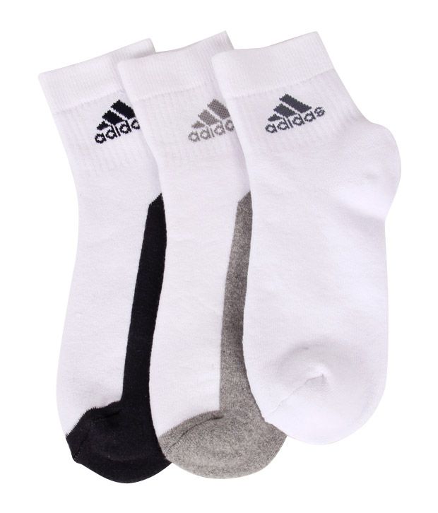 Adidas White Ankle Socks - 3 Pair Pack: Buy Online at Low Price in ...
