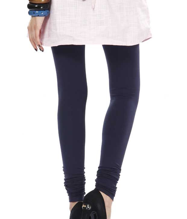 Femmora Navy Blue CottonSpandex Leggings Price in India Buy Femmora