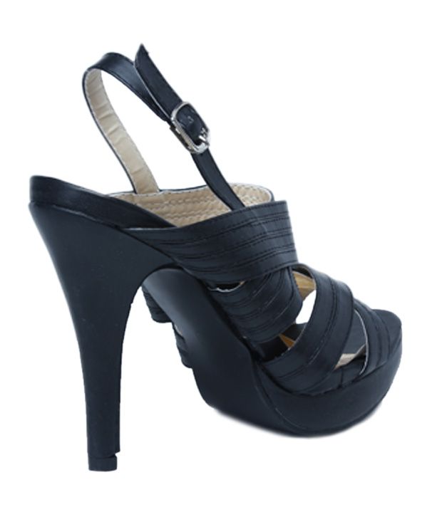 Nell Classic Black Pencil Heel Sandals Price in India- Buy Nell Classic ...