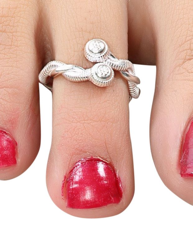 Ojas Fancy Silver Toe Ring Buy Ojas Fancy Silver Toe Ring Online in