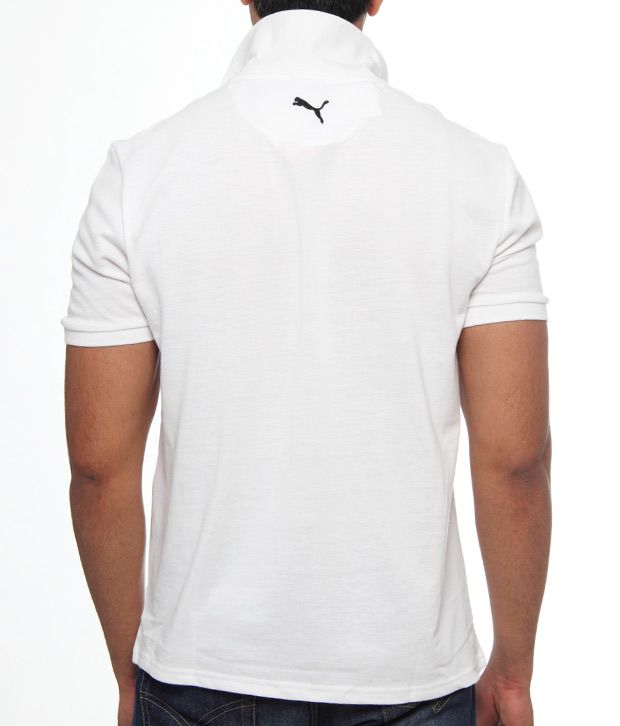 puma white polo t shirt