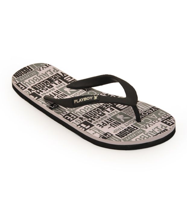 Playboy Funky Black Slippers - PB107-BLACK Price in India ...