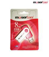 Moser Baer USB Drive 8GB Swivel (Red)