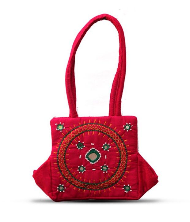 Buy 48craft Pink Mirror Embellished Handbag at Best Prices in India ...