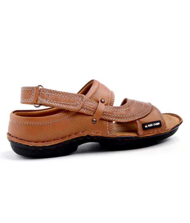 Red Chief Tan Leather Sandals Price in 