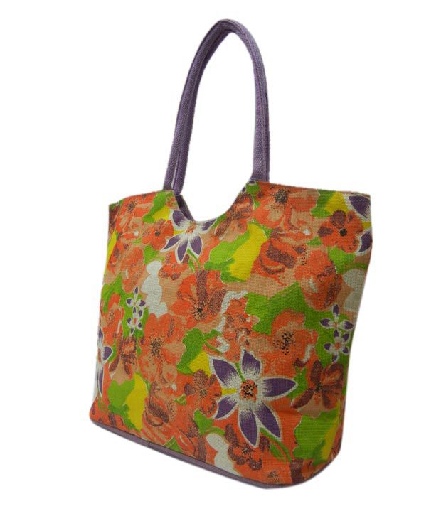 Jutelove Vibrant Floral Print Jute Tote Bag - Buy Jutelove Vibrant ...