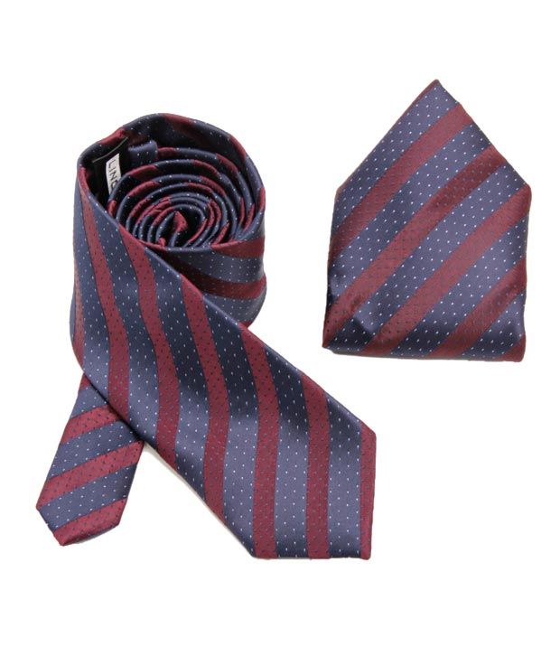 Lino Perros Grey-Maroon Tie, Cufflinks & Pocket Square Gift Set: Buy ...