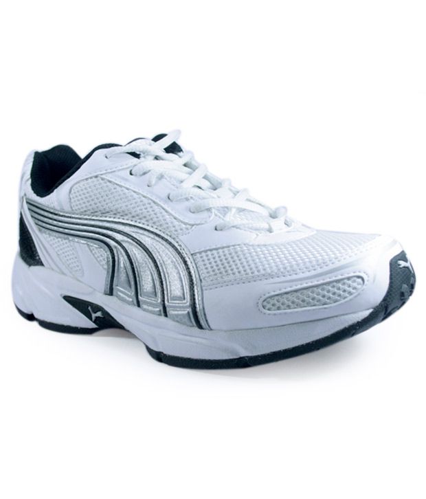 Puma Aron White & Silver Running Shoes - Buy Puma Aron White & Silver ...