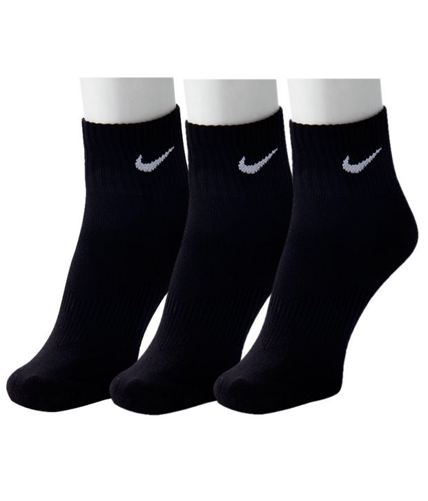 Nike Black Socks - 3 Pair Pack: Buy Online at Low Price in India - Snapdeal
