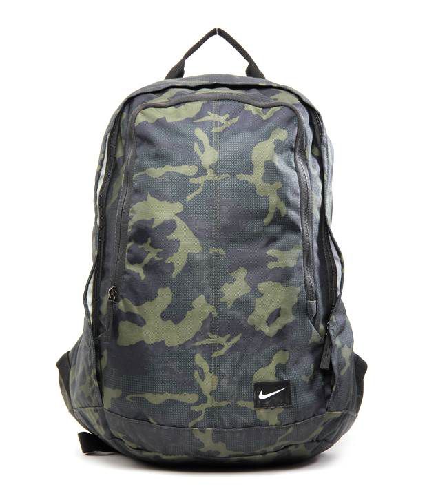 nike green camo backpack