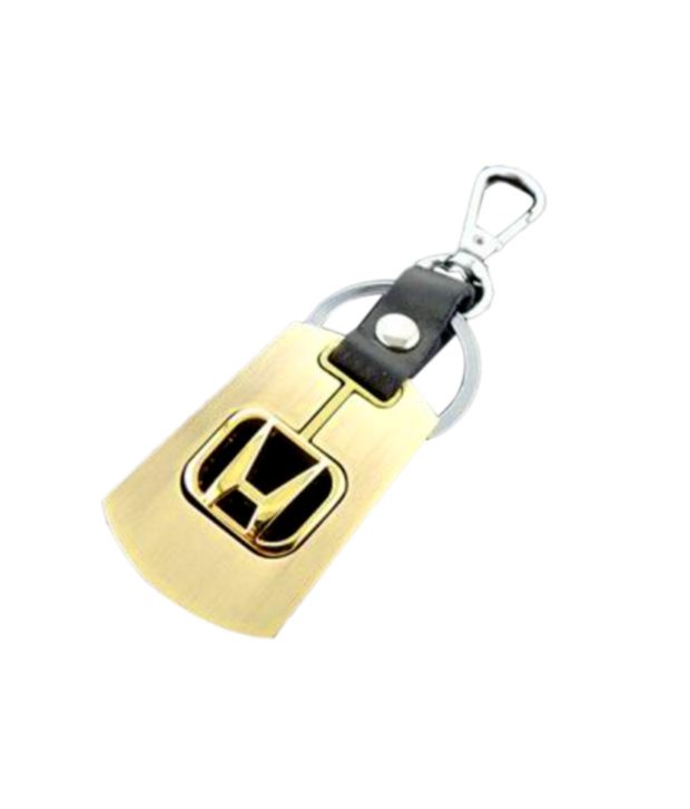 New High golden alloy HONDA Car Badges car keychains