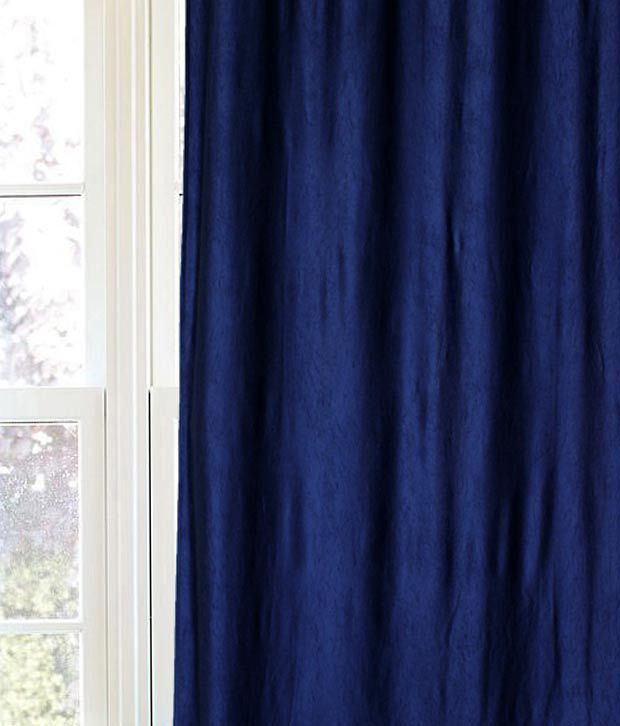     			Dekor World Appealing Klotz Fabric- Navy Blue