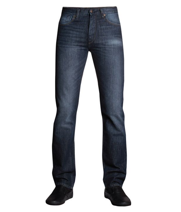 Lee Dark Blue Faded Jeans - Buy Lee Dark Blue Faded Jeans Online at Low ...