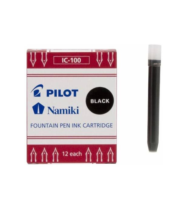 Pilot Namiki IC100 Fountain Pen Black Ink Cartridge (Pack of 12) Buy