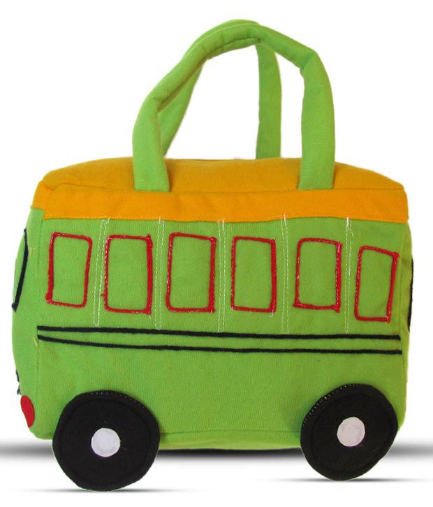 Tickle Green Bus Shaped School Bag - 26 Cm