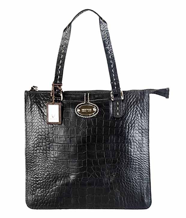Hidesign Tate 05 Black Croc Finish Handbag Buy Hidesign Tate 05 Black