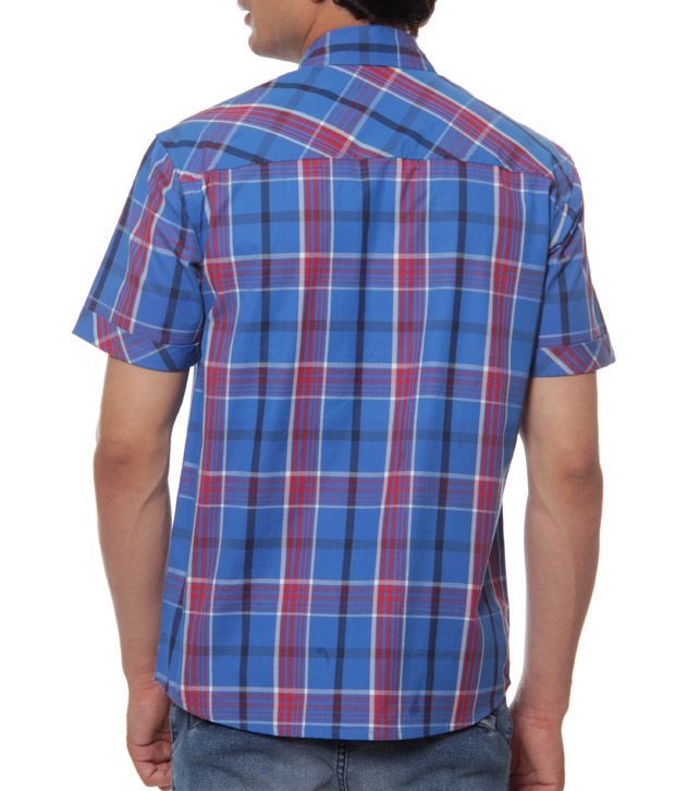 Blimey Blue&Red Checkered Shirt - Buy Blimey Blue&Red Checkered Shirt ...