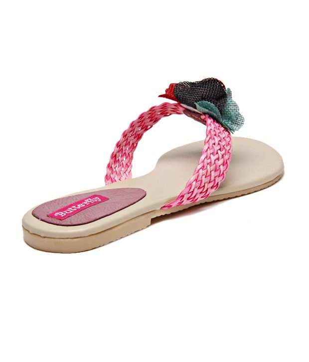 pink floral flats
