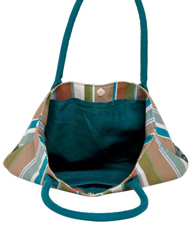 Carry On Bags Turquoise Blue Vintage French Stripes Handbag - Buy Carry ...