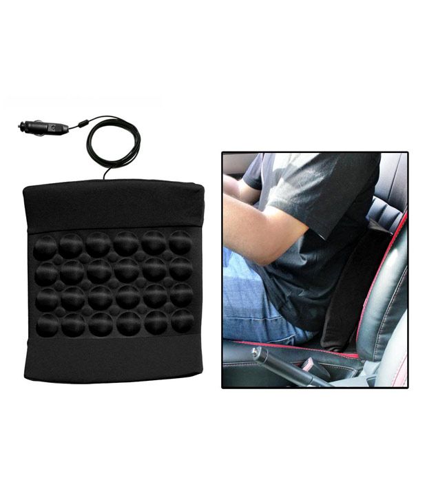 Speedwav Vibrating Car Back Seat Cushion for Relaxation Black