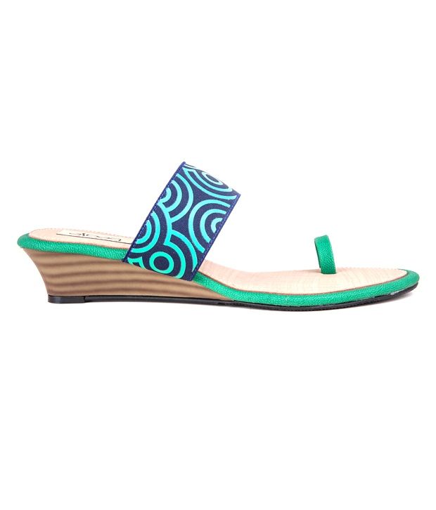 Tease Green Slipon Heels Price in India Buy Tease Green Slipon Heels
